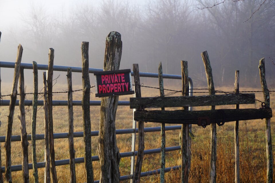Outdoors barbed wire fog