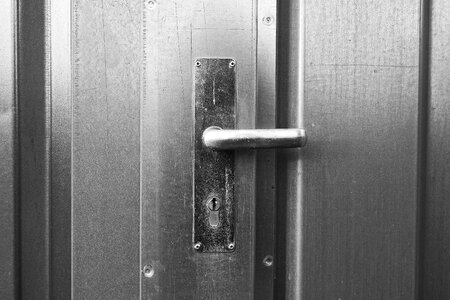 Entrance closed steel wall
