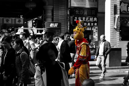 Group many street