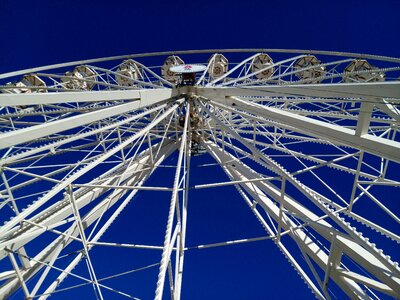 Blue sky wheel ferris wheel photo