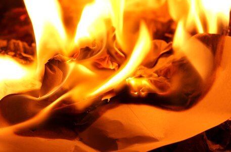 Hot burn hearth photo