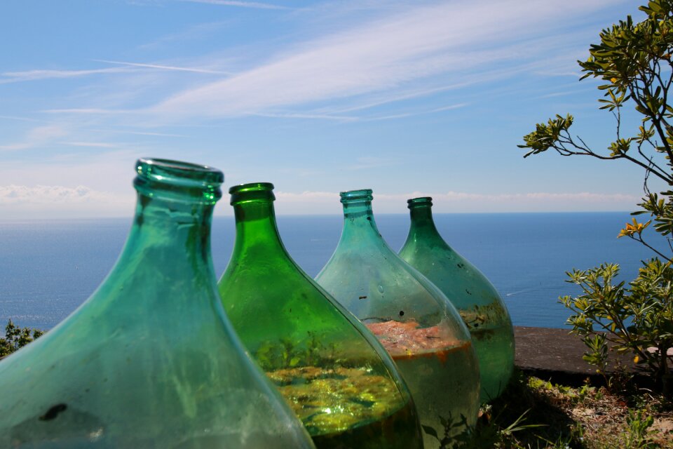 Glass sky green blue