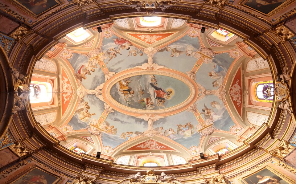 Inside church dome photo