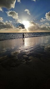 Panorama reflection dusk photo