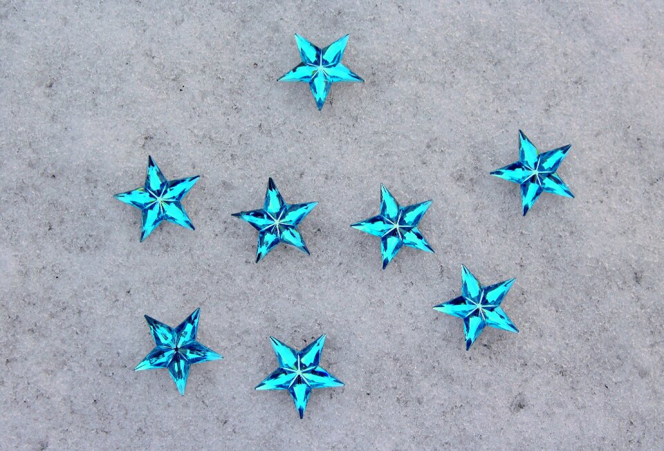 Stars glass stars snow