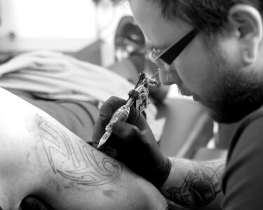 Tattoo artist photo