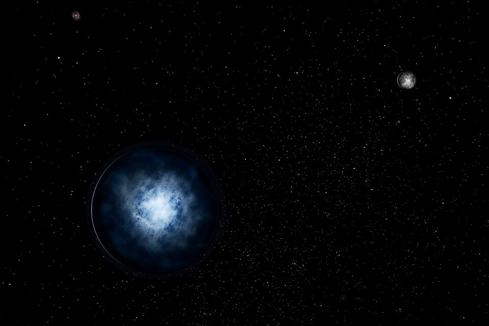 Planet the galaxy outer space