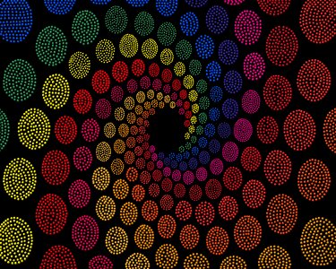 Graphic decoration round
