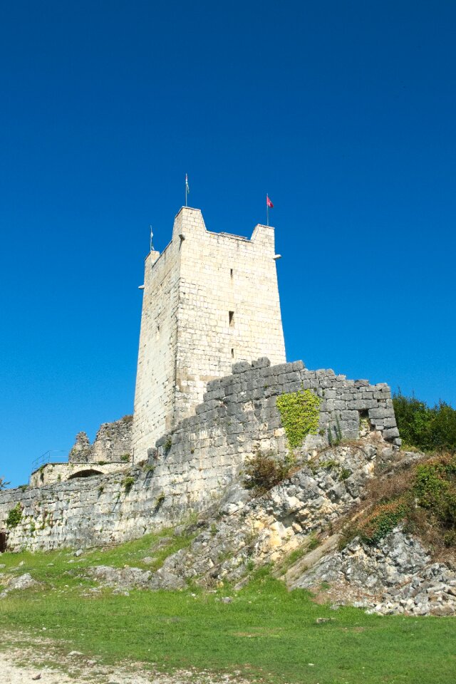 Castle the ruins of the stone