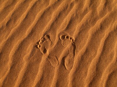 Beach dune footprint