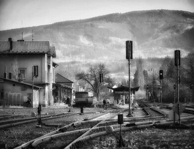 Railway stop czech republic photo