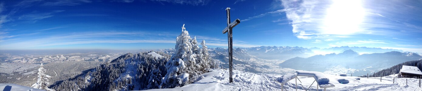 Panoramic image nature switzerland