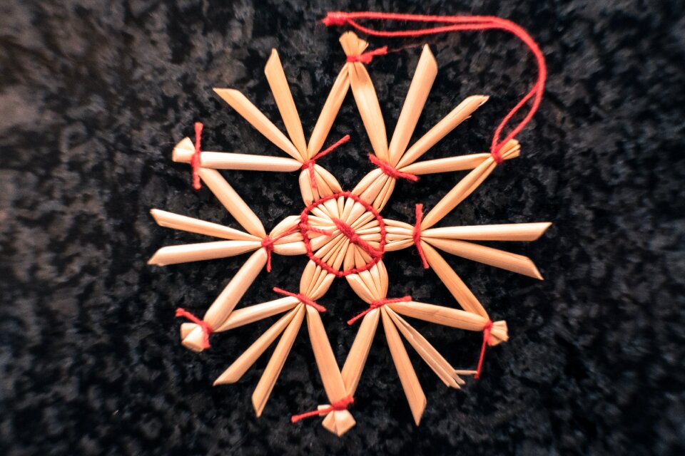 Straw strohstern tree decorations