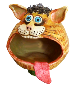 Cat bird feeder garden