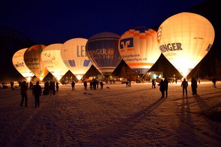 Balloon winter light photo