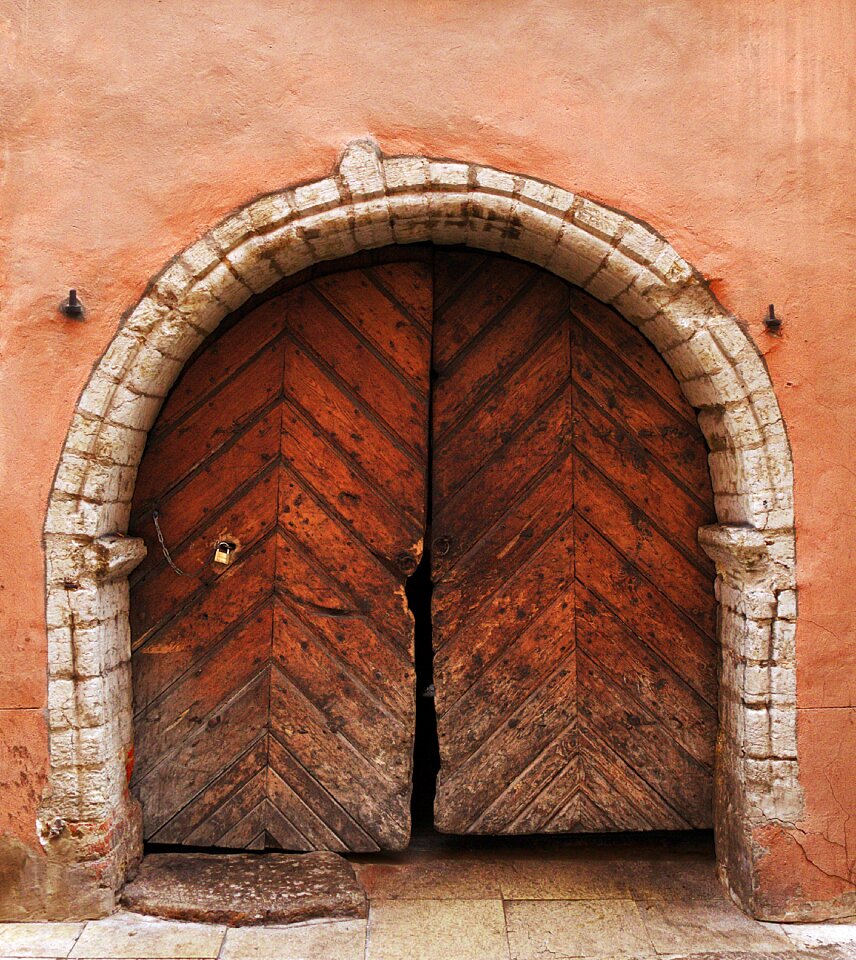 Old wooden gate wood
