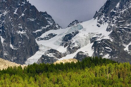Panoramic landscape glacier nantillons