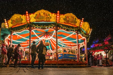 Travel fair illuminated