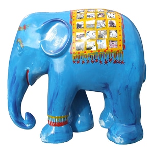 Elephant parade blue elephant trier