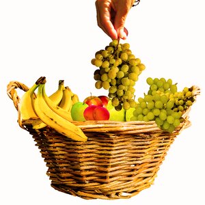 Fruit basket basket fruits photo