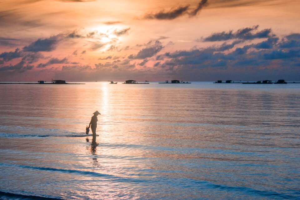 Reflection sea dusk