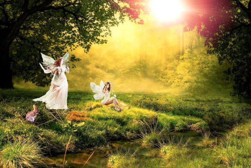 Hayfield summer fairies