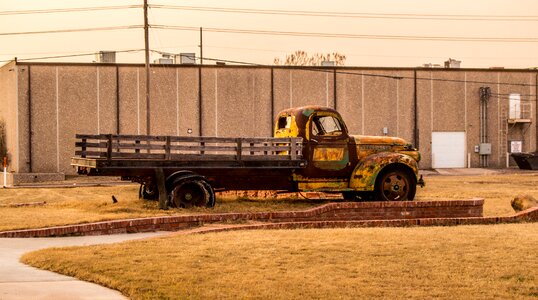 Industry car brown truck