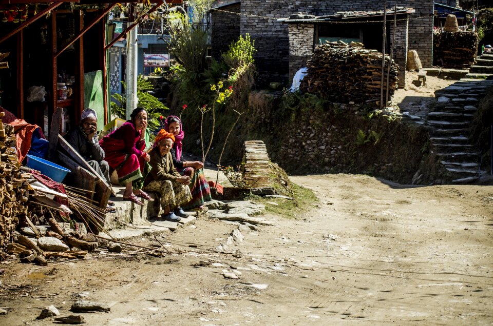 Village tracking mountain