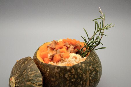 Risotto pumpkin ham