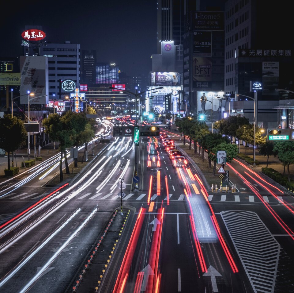 Highway automotive evening
