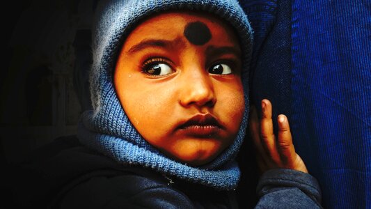 Cute child looking