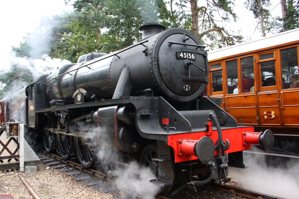 Railway condensation gray train