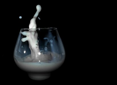 Milk vasi frozen photo