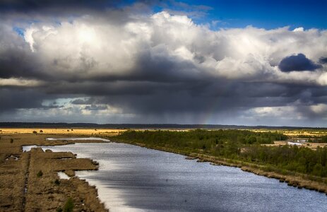 Landscape panoramic cloud photo