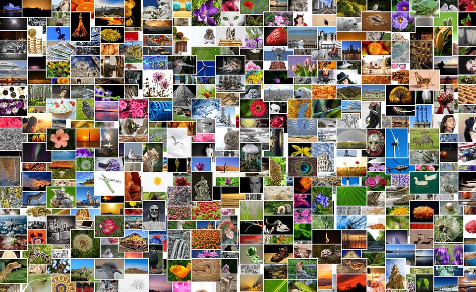 Photo album mosaic collage