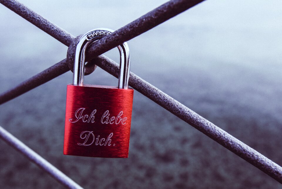 Feelings of happiness security padlock