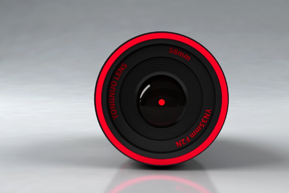 Red color round camera