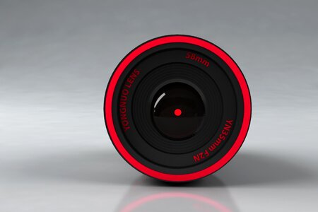 Red color round camera