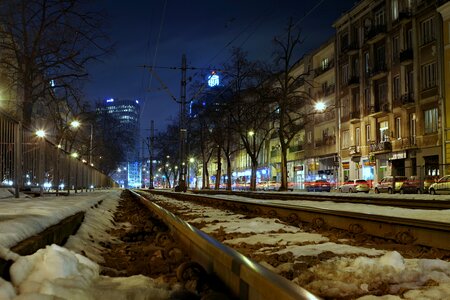 Tram tracks rails