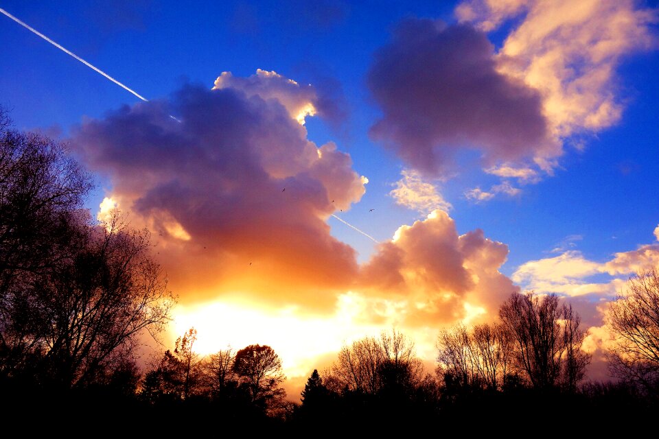 Golden skies evening sun dramatic skies