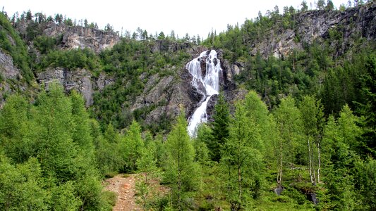 Mountain norway waterfall