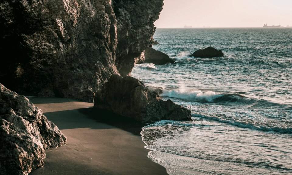 Coast rock beach photo