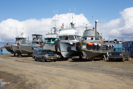 Fishing boatyard