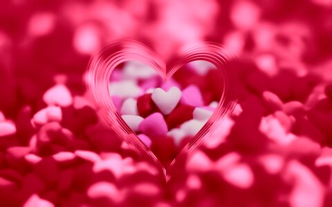 Card pink heart