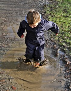 Splash water toddler