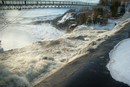 River bridge ice