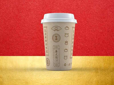 Cup effect picture chinese style