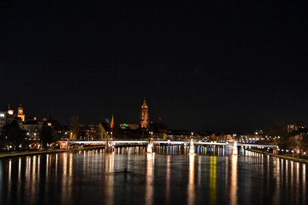 Panorama river architecture photo