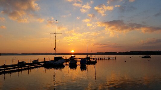 Dawn reflection sea
