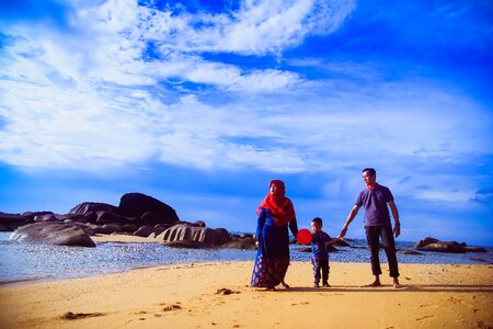 Charming the sea beach